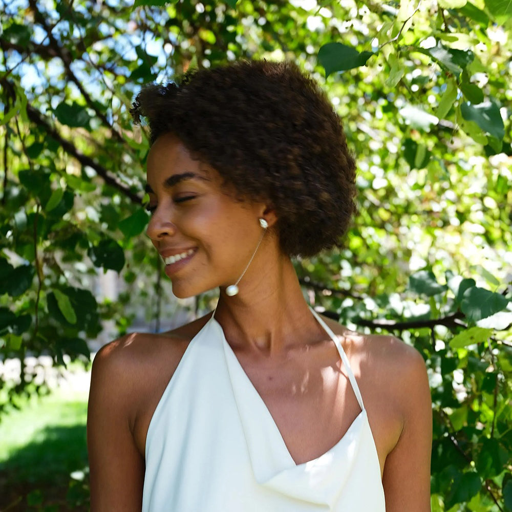 Long Double Pearl Earrings Series