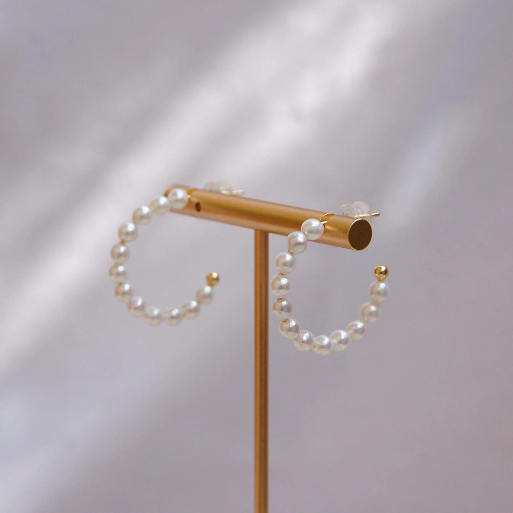 Pearl Hoop Earrings