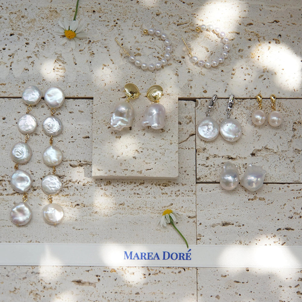 Teardrop Pearl Earrings