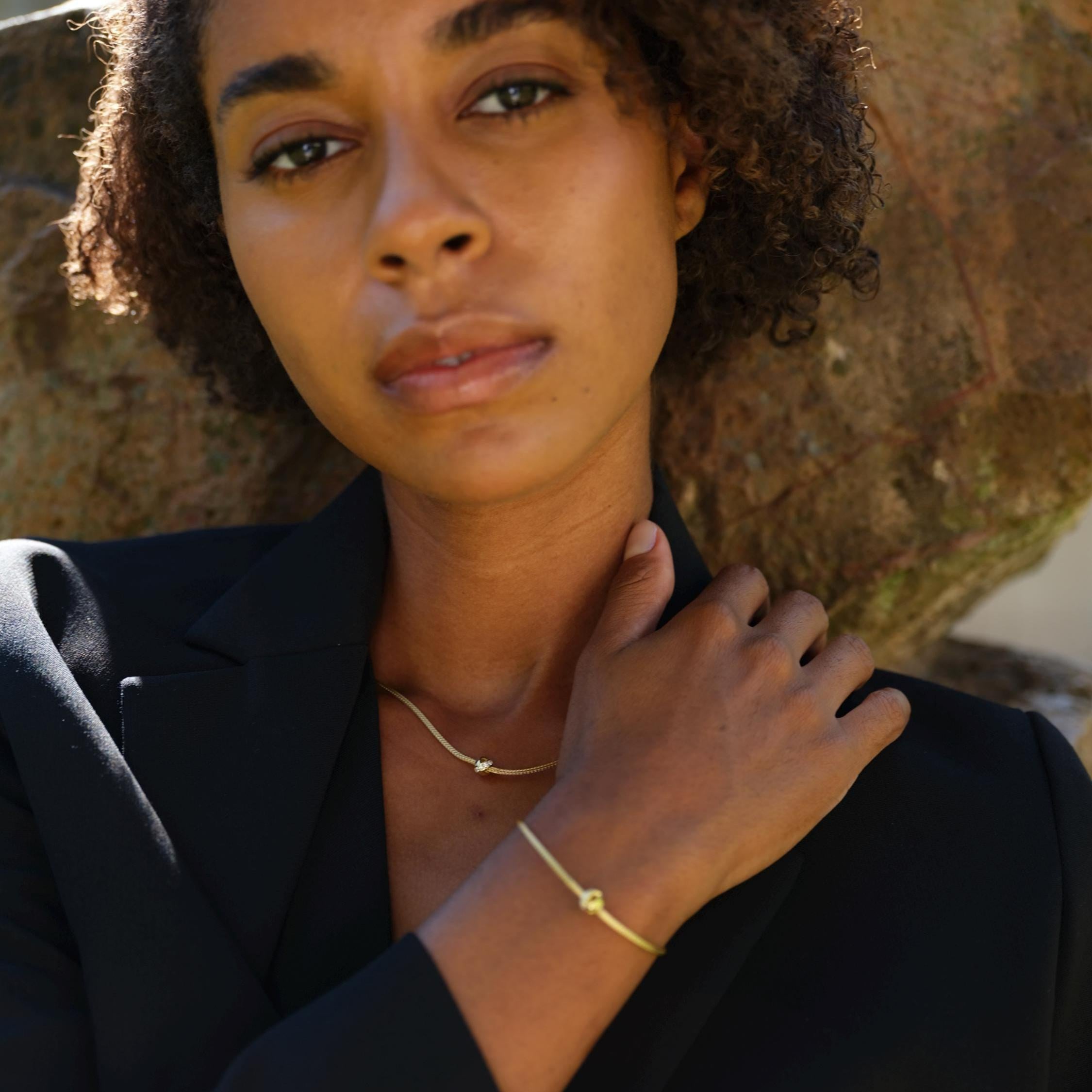 X-Linked Design woven Necklace & Bracelet Set