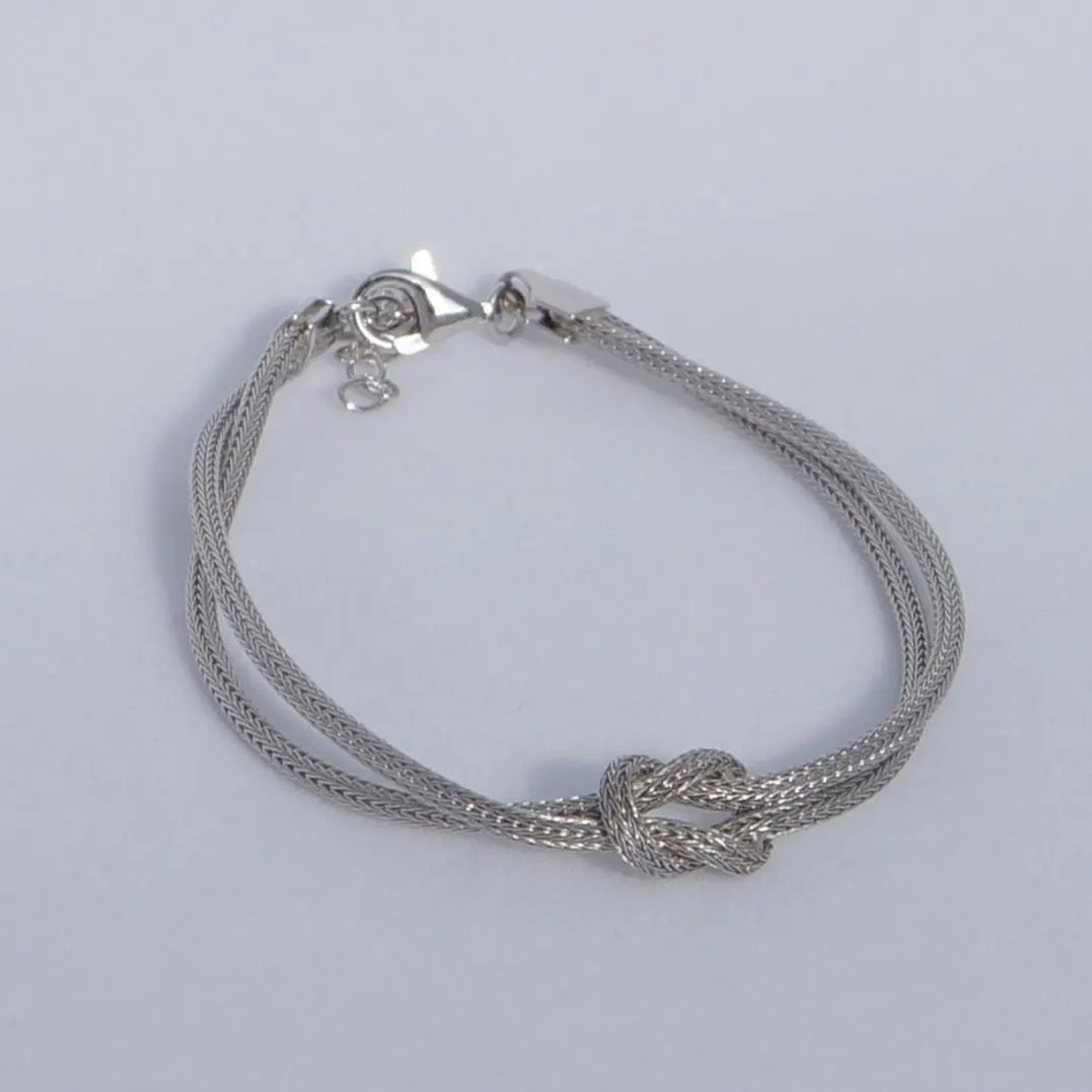 Silver Woven Necklace & Bracelet