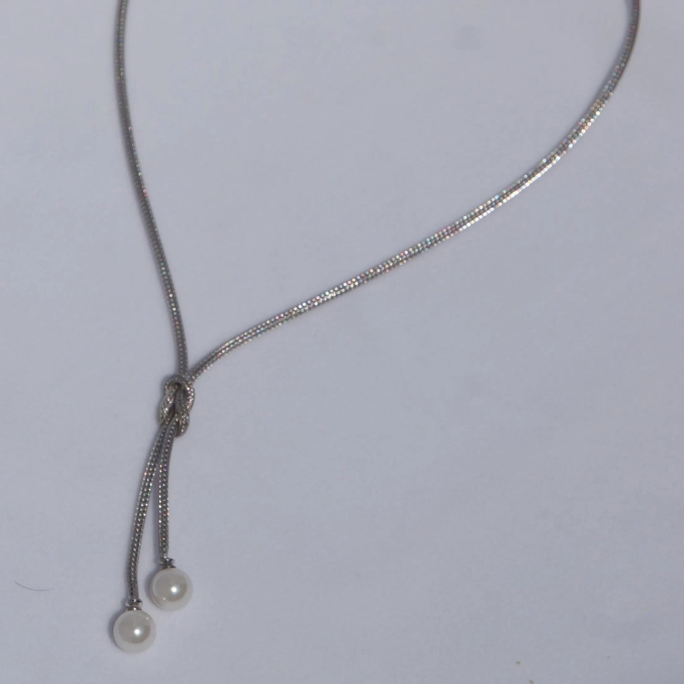 Woven Wire Design with Swarovski Pearl & Silver Knot