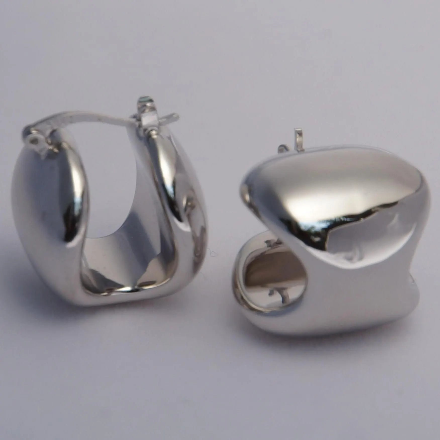 Minimalist Sculptural Mirror Earrings